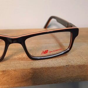 NEW BALANCE Eyeglass Frame, Prescription-ready, kid youth petite glasses 180°
